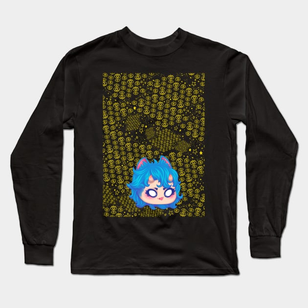 Blue Chibi Long Sleeve T-Shirt by 3lue5tar